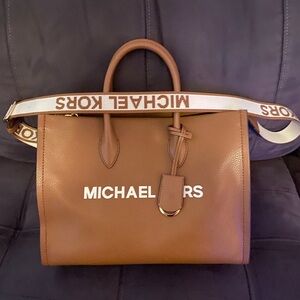 Michael Kors Tan Leather Briefcase